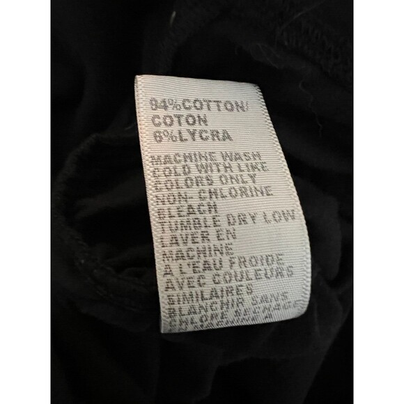 Standard James Perse Top Womens 3 Large Black Long Sleeve Ruched Side Tee Shirt - Picture 13 of 14